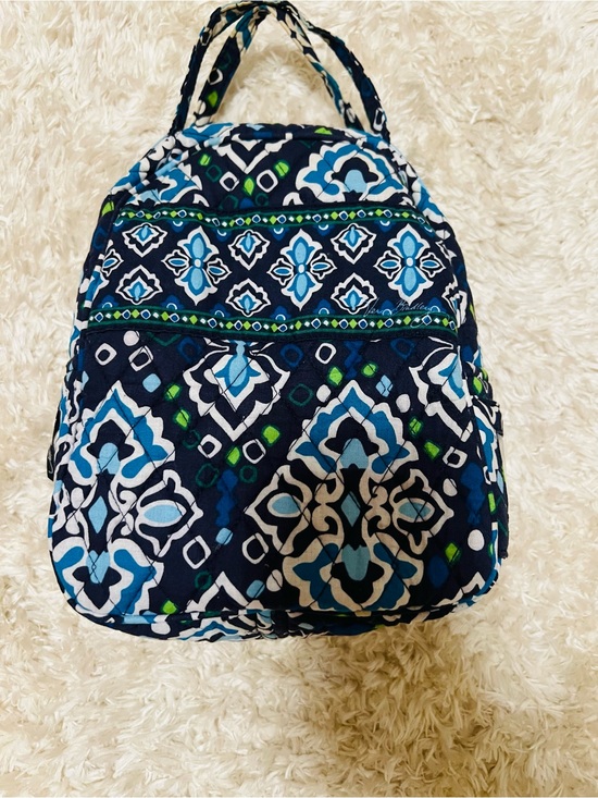 Vera Bradley Handbags - Vera Bradley Navy Blue Multi Quilted Insulated Tote